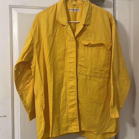 ESPRIT Oversize Button Shirt Chore Utility Top Pocket Polo Blouse Retro Designer - Picture 2 of 16